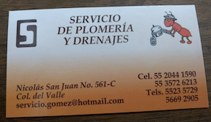 Servicio de plomero 24 horas Del Valle