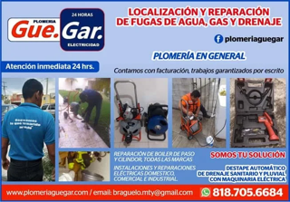 Servicio de plomería Guadalupe a domicilio